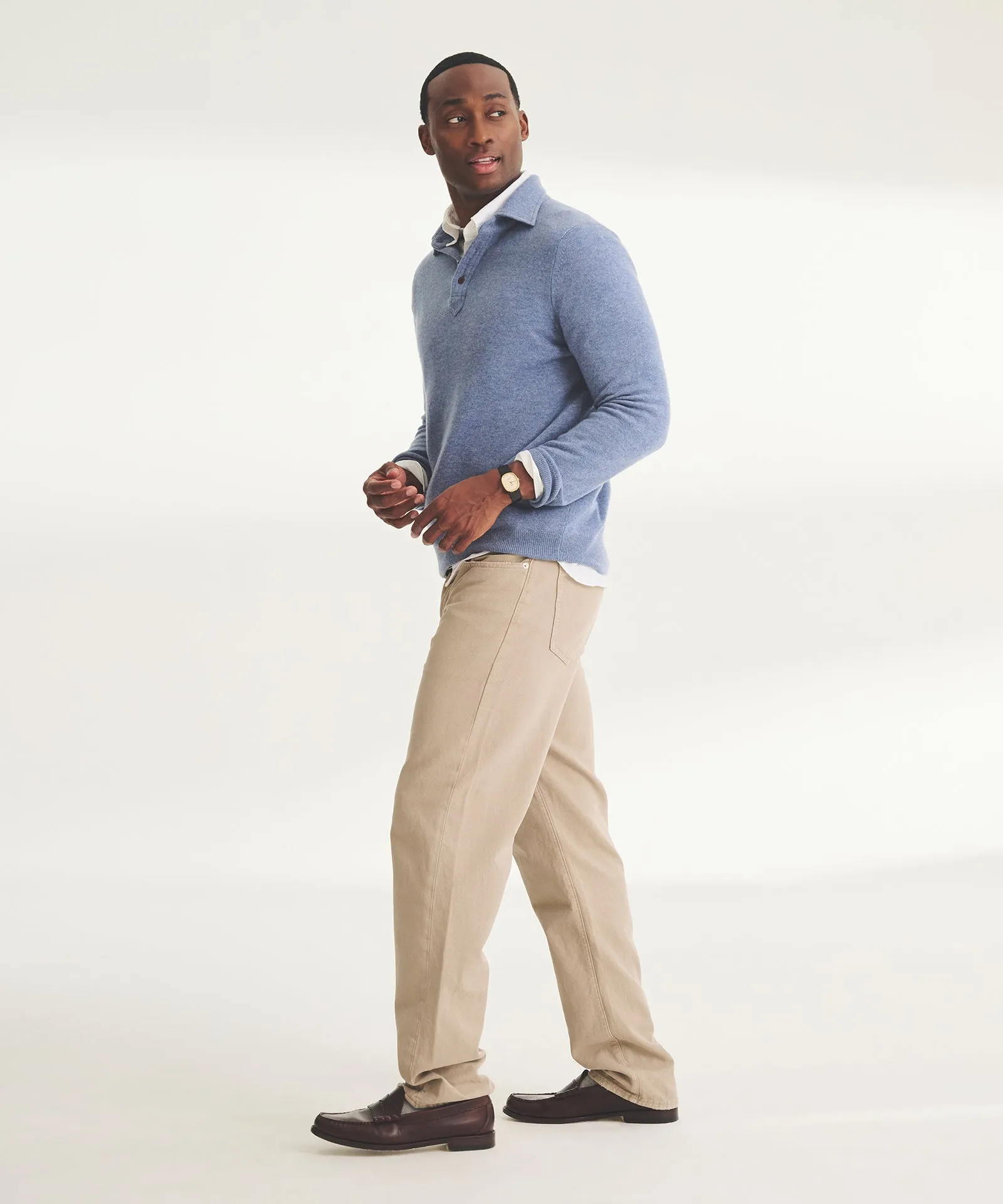 Signature Cashmere Long Sleeve Polo