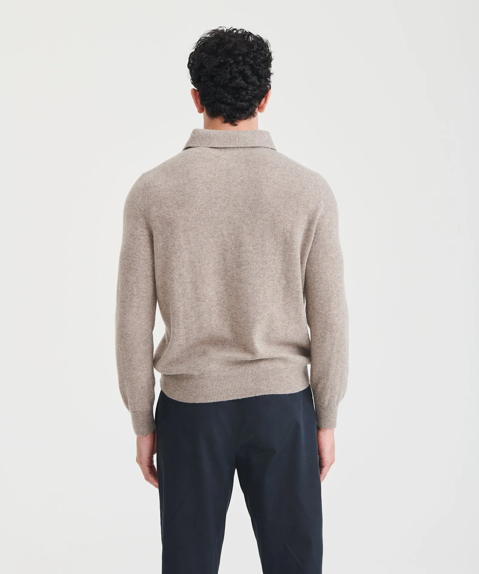 Signature Cashmere Long Sleeve Polo