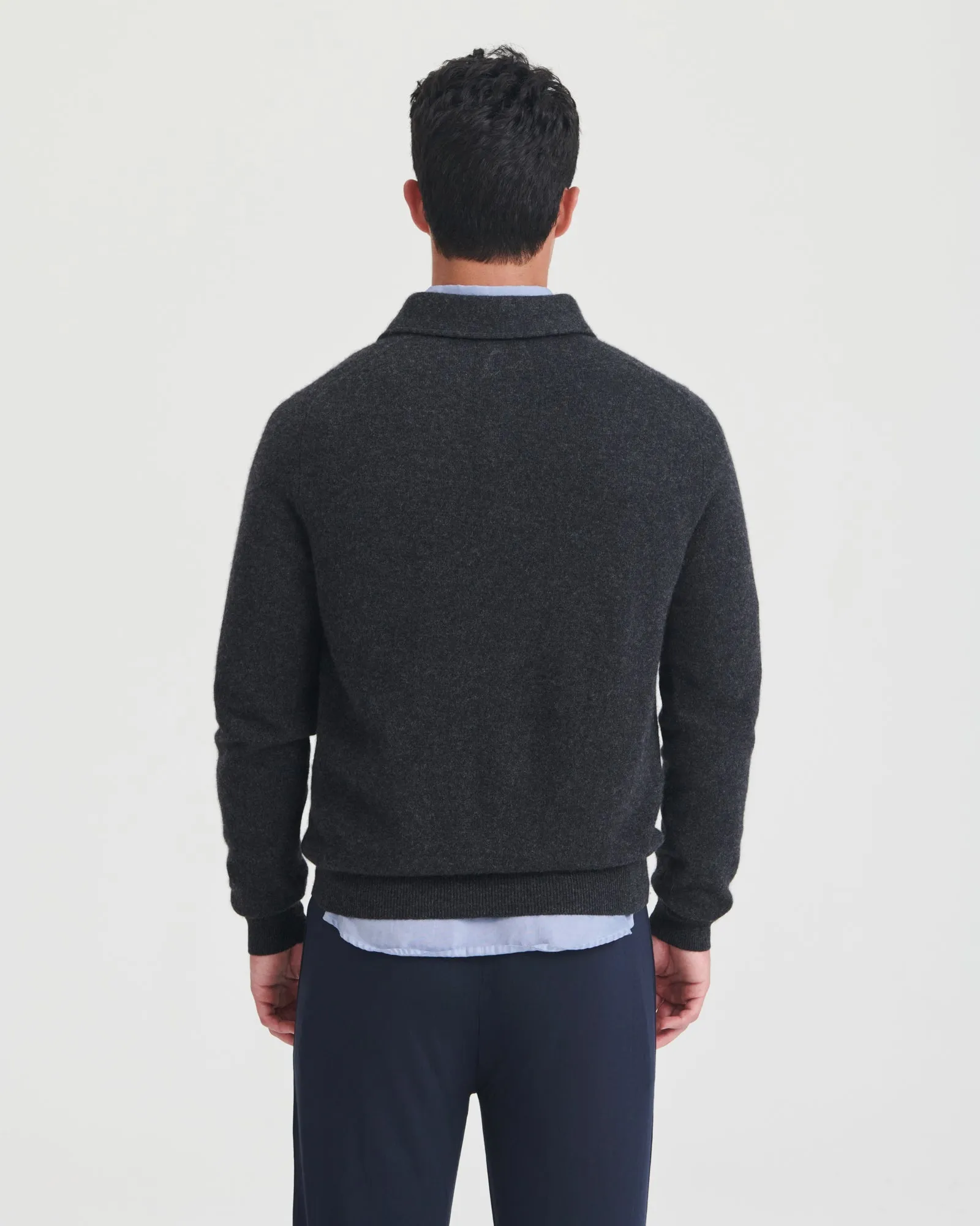 Signature Cashmere Long Sleeve Polo