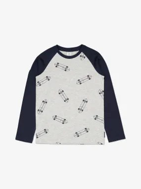 Skateboard Print Kids Top