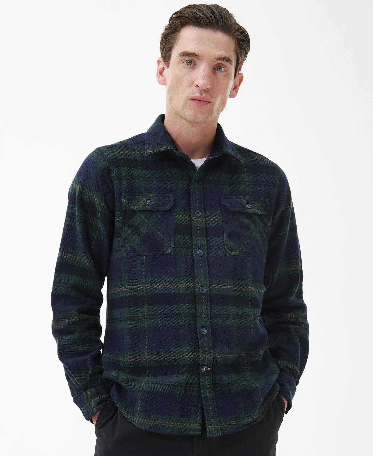 Snowcap Tailored Long-Sleeved Shirt - Navy