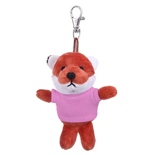 Soft Plush Fox Keychain with Tee