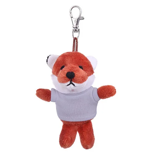 Soft Plush Fox Keychain with Tee