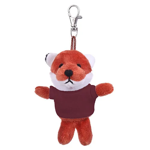 Soft Plush Fox Keychain with Tee