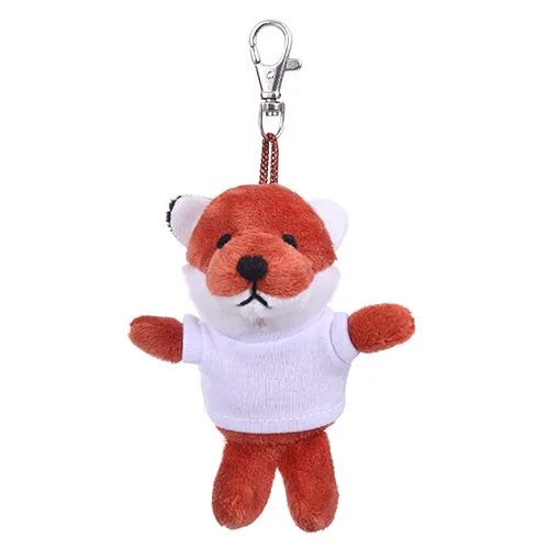 Soft Plush Fox Keychain with Tee