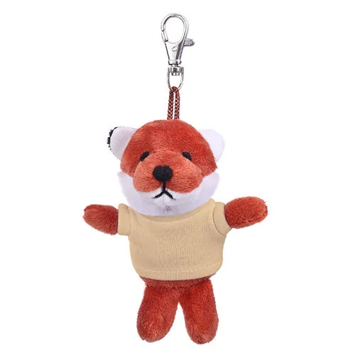 Soft Plush Fox Keychain with Tee