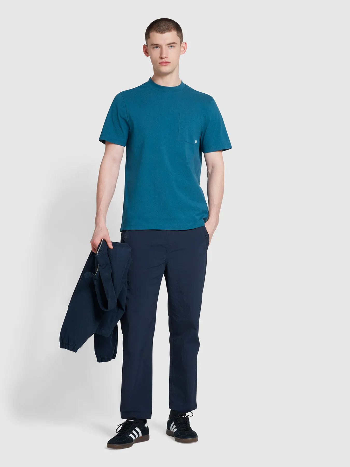 Stacy Regular Fit Chest Pocket T-Shirt In Croft Green