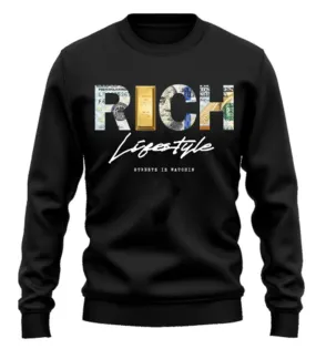 Streetz iz Watchin Men's Premium Crew Neck Fleece Rich Sweatshirt