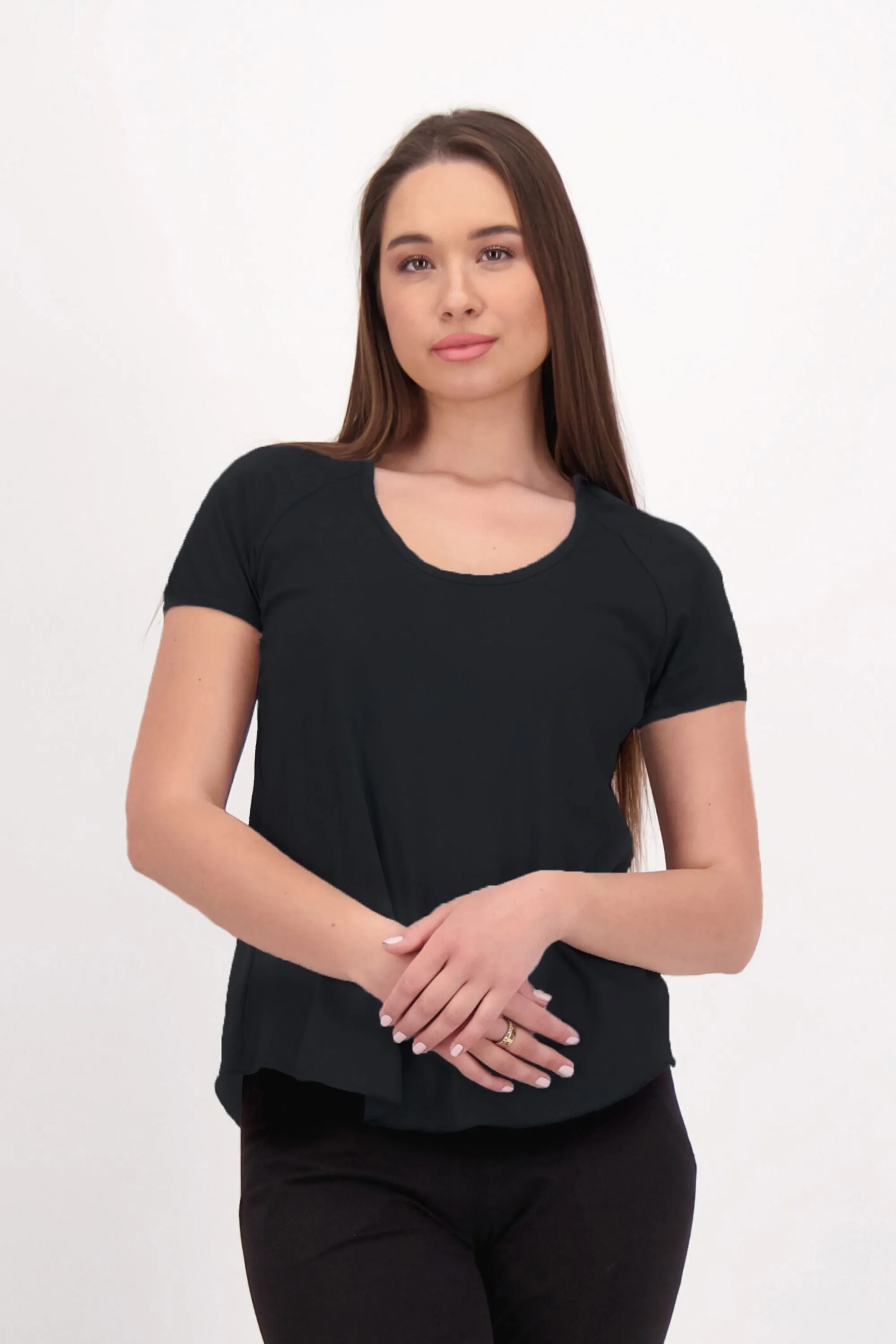 Sustainable Raglan Scoop Neck T-Shirt