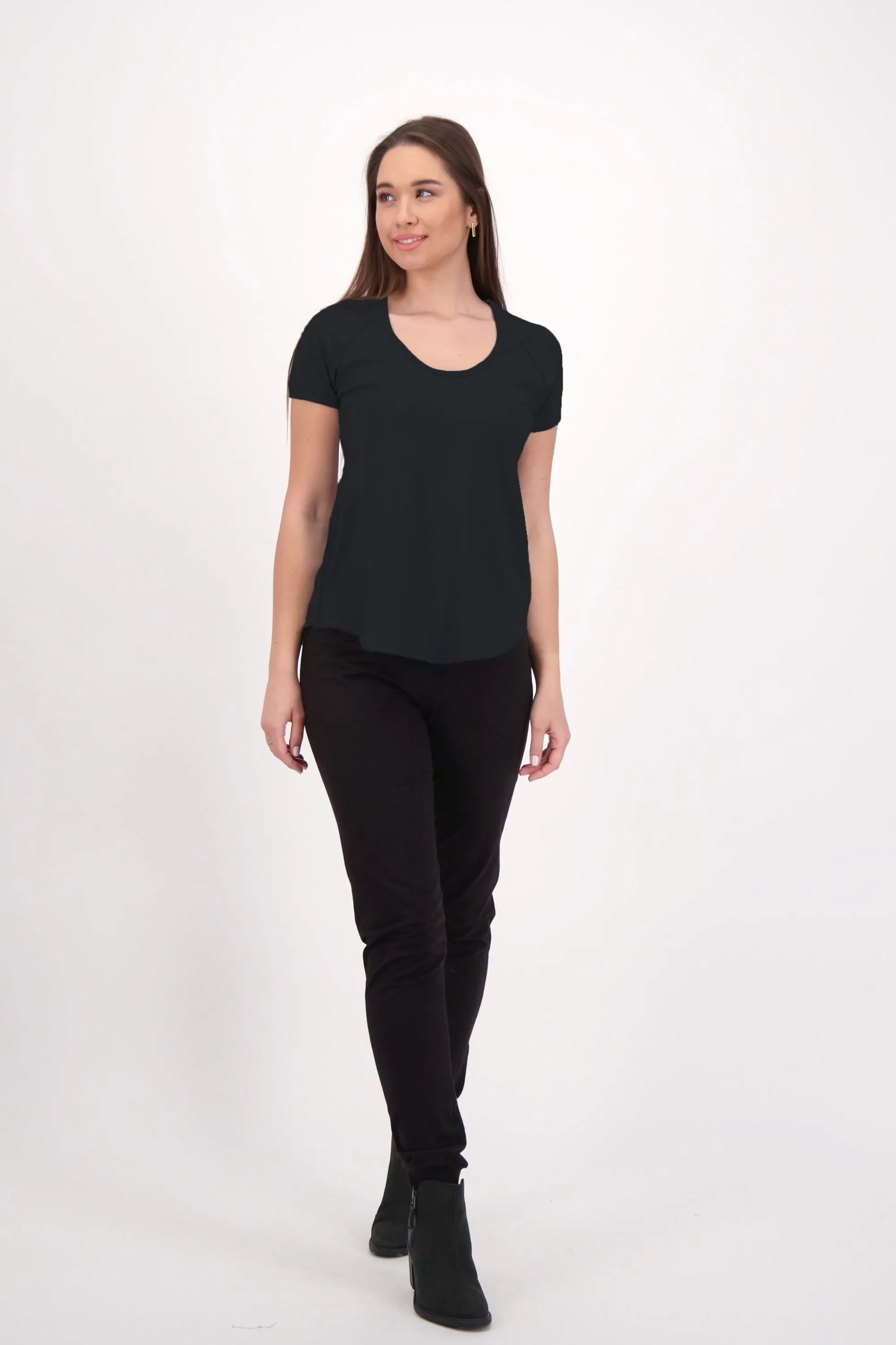 Sustainable Raglan Scoop Neck T-Shirt