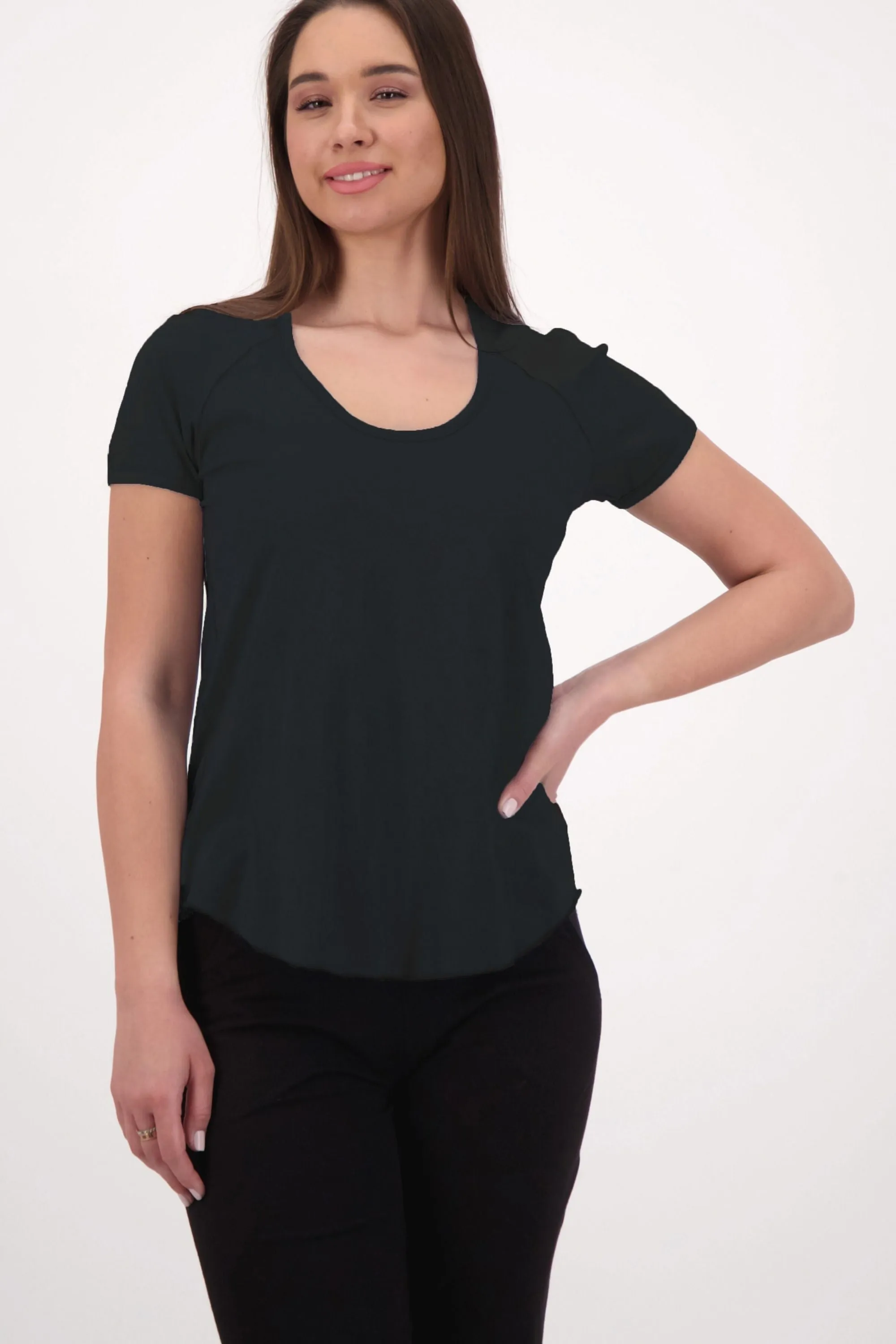 Sustainable Raglan Scoop Neck T-Shirt