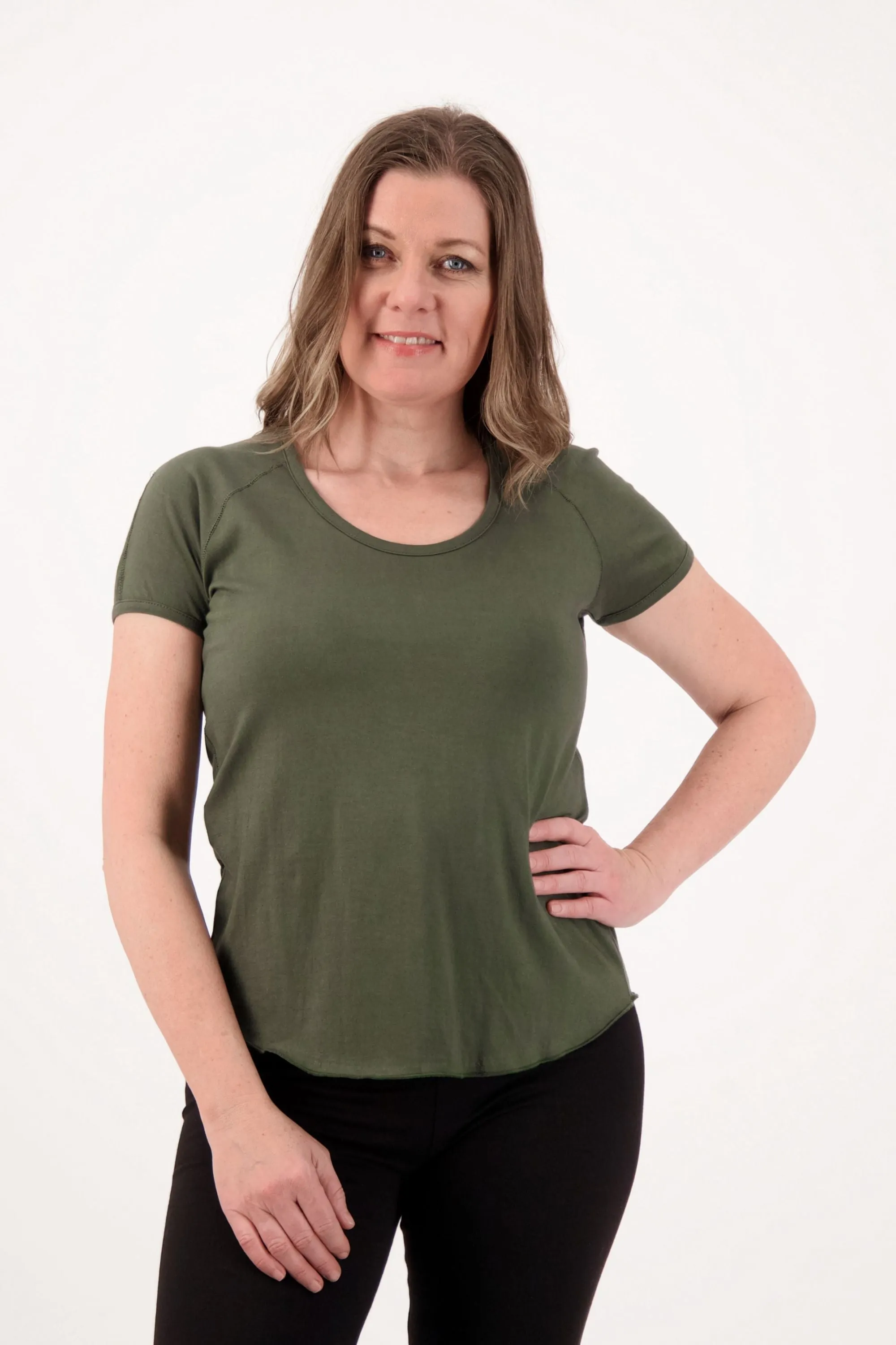 Sustainable Raglan Scoop Neck T-Shirt