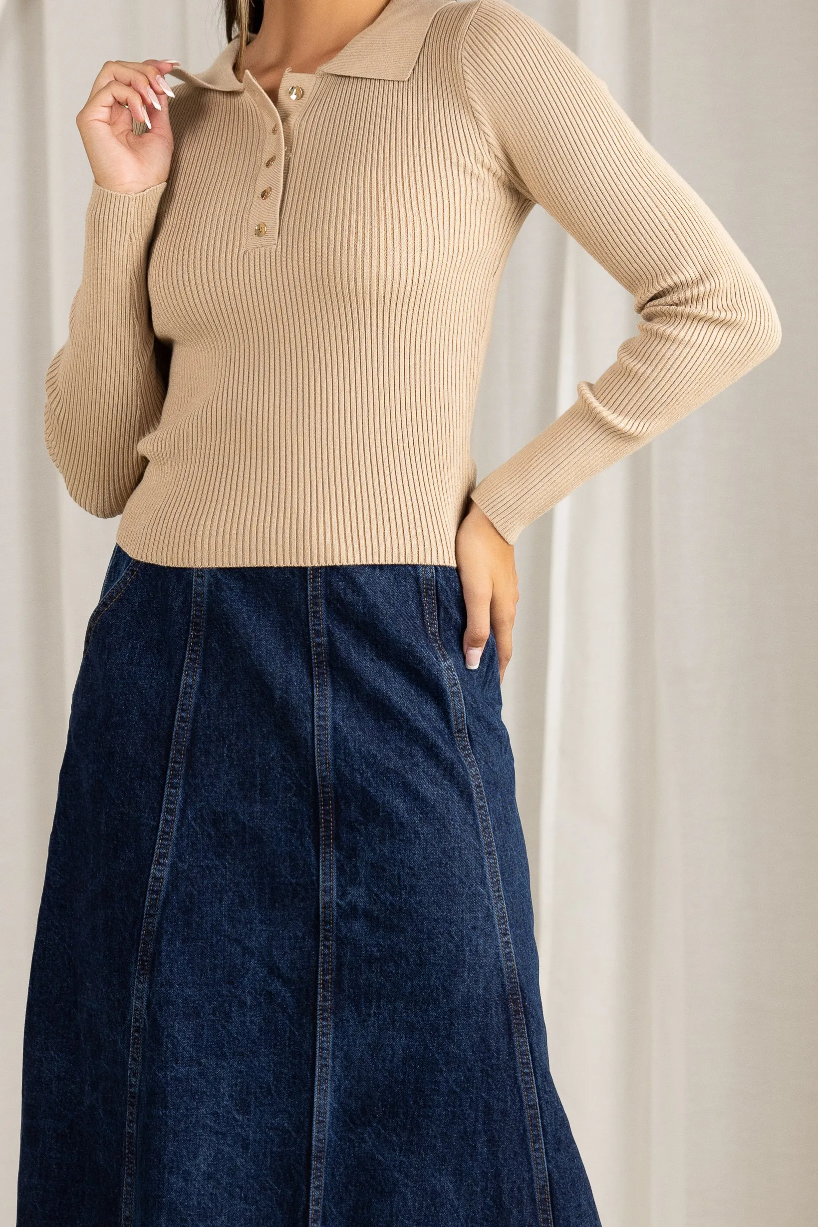 Taryn Denim Maxi Skirt