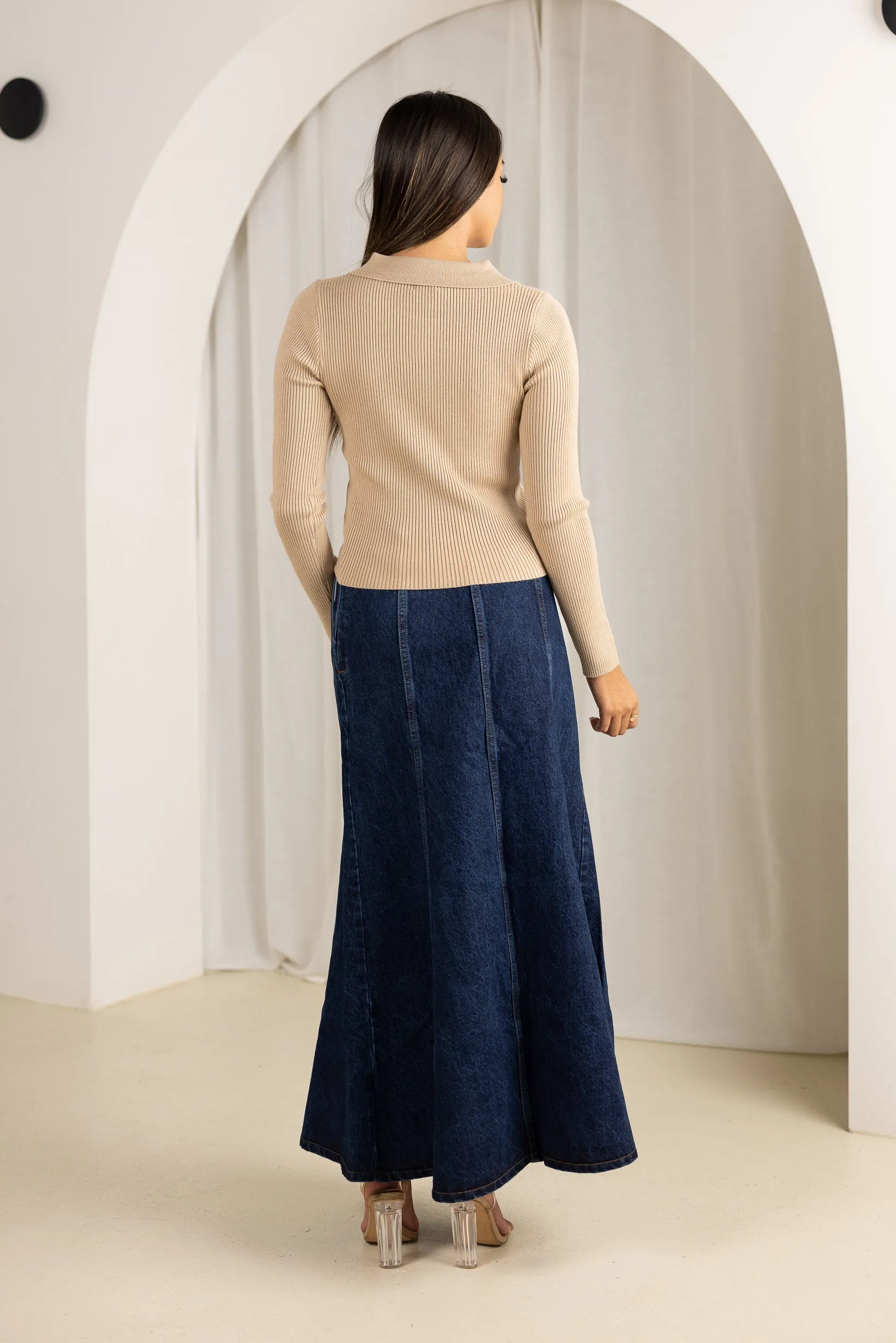 Taryn Denim Maxi Skirt