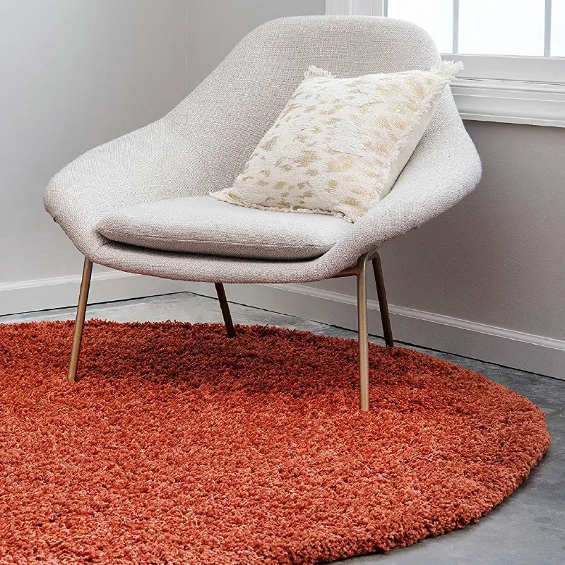 Terracotta Thick Shaggy Rug - California