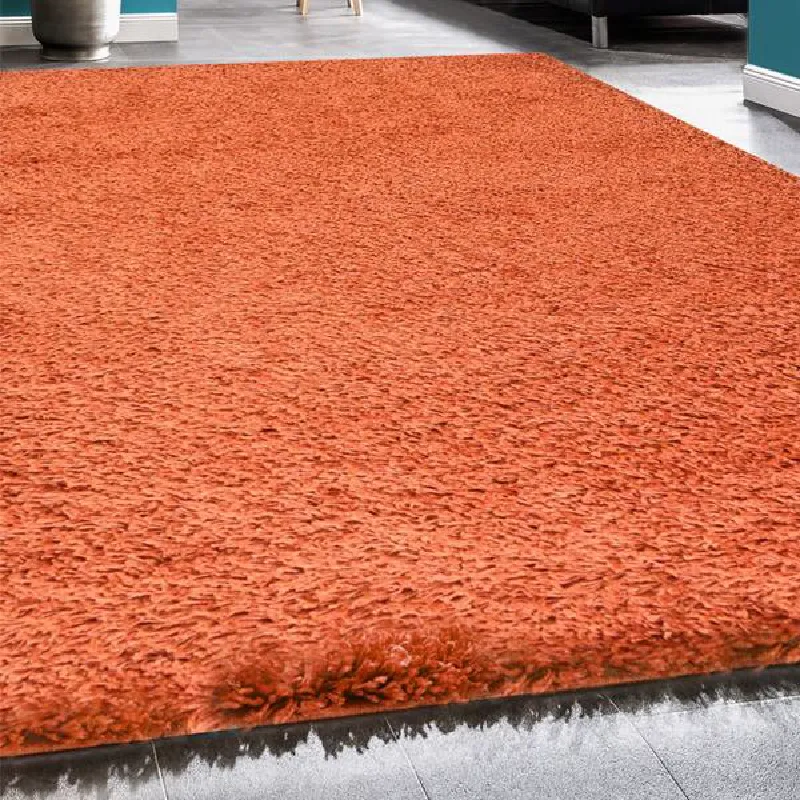 Terracotta Thick Shaggy Rug - California