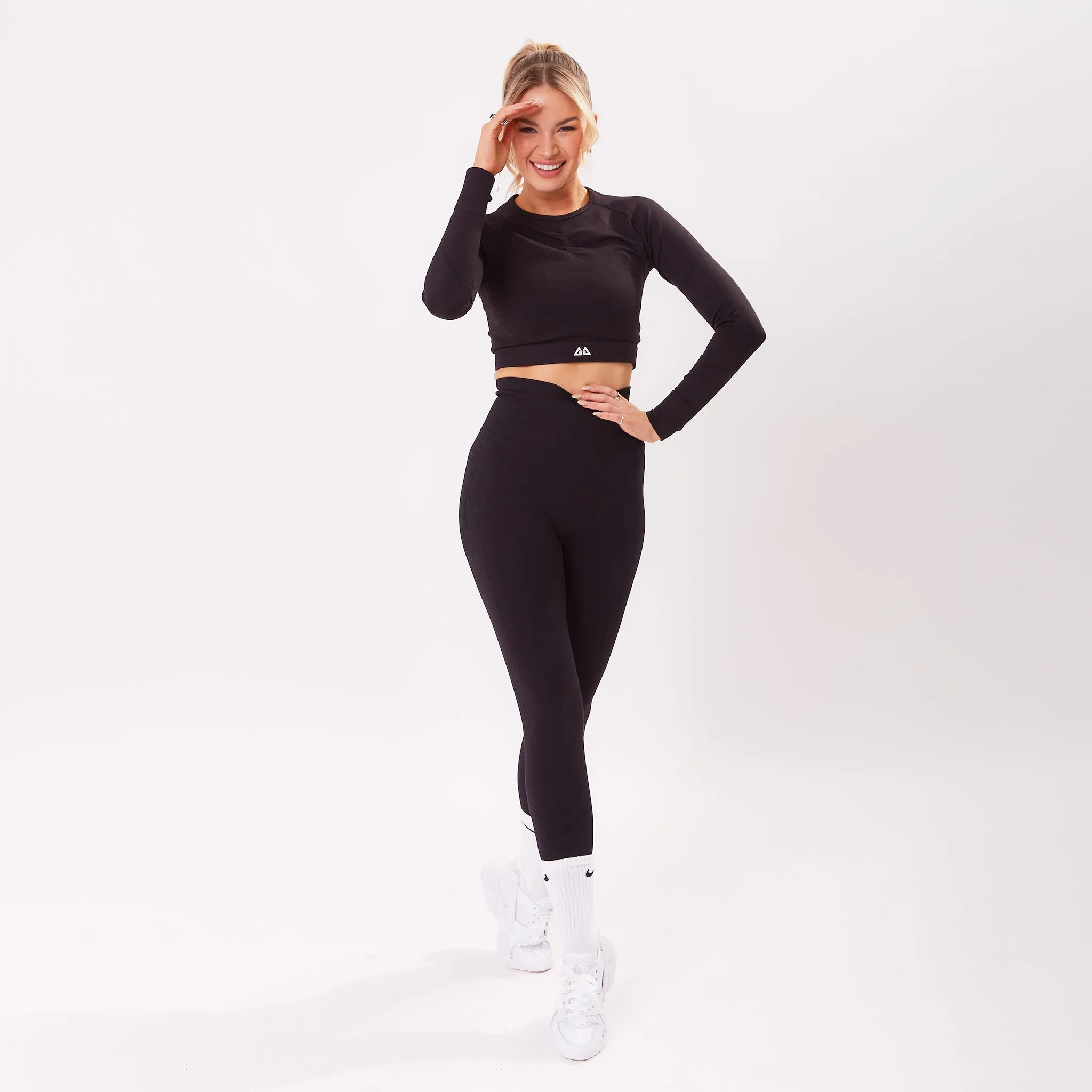 The 'Energy' Scrunch & Seamless Leggings - Black