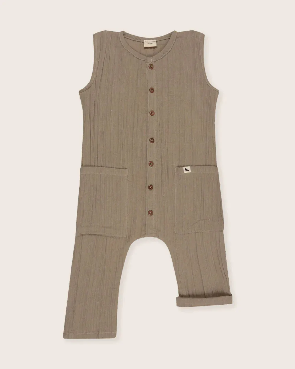 The Herb Gauze Tank Dungarees - BABY