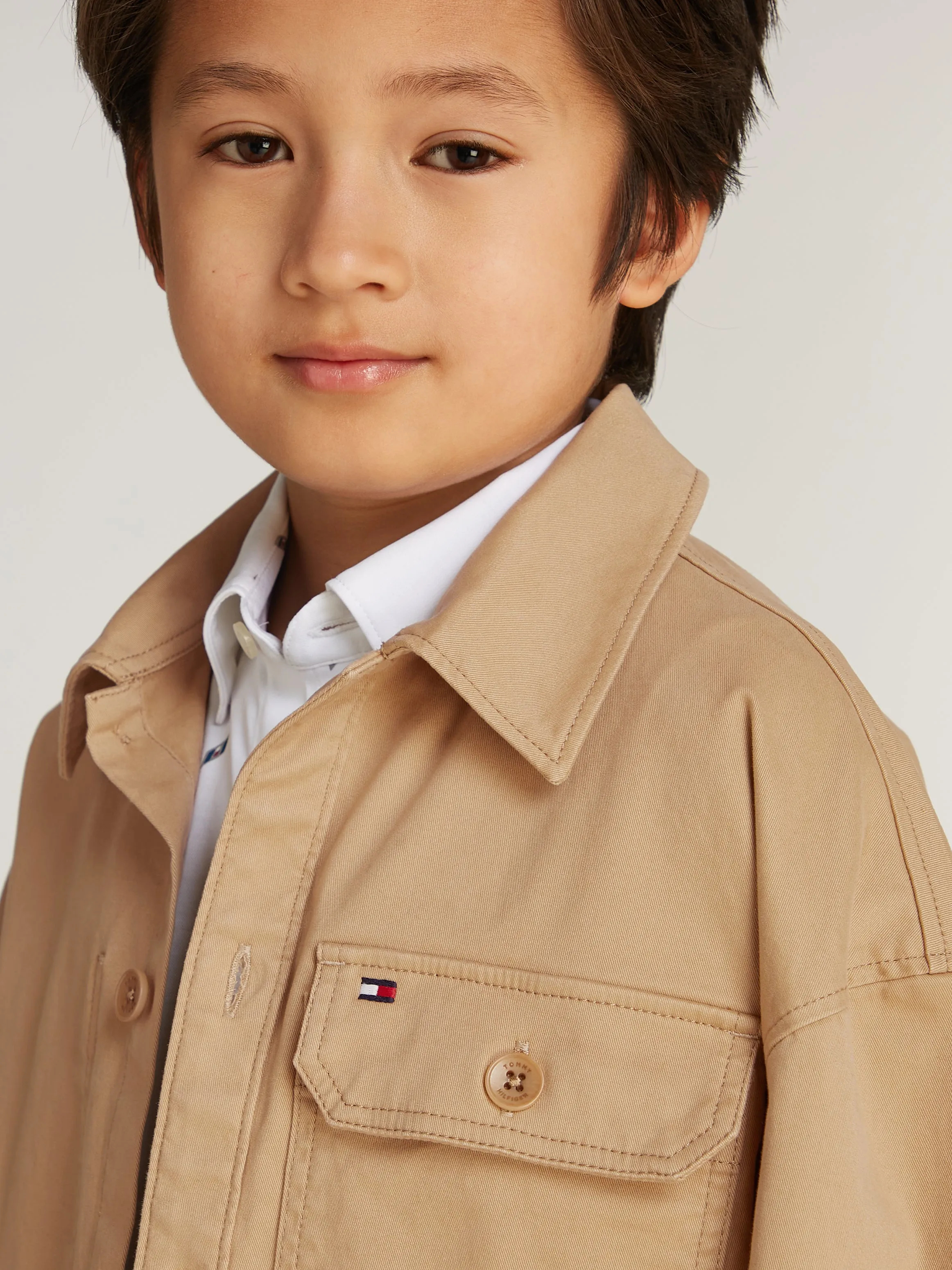 Tommy Hilfiger Boys Beige Overshirt