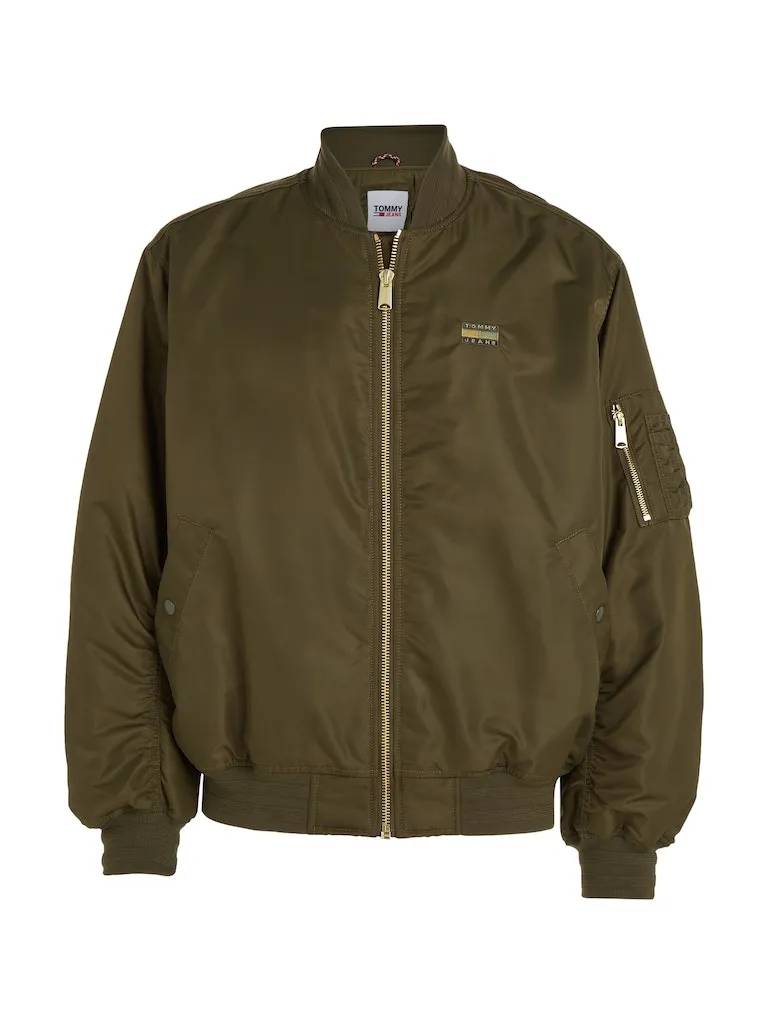 Tommy Jeans Essential Relaxed Padded Bomber Jacket - Green