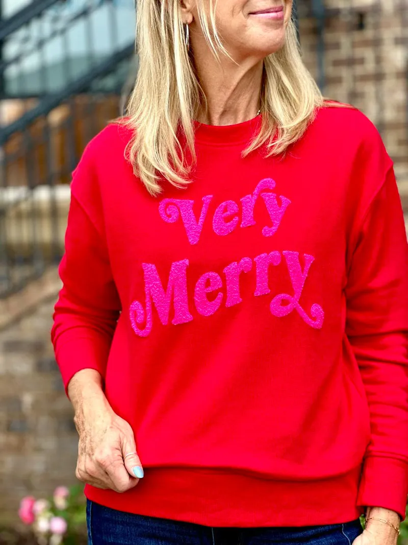 Very Merry Sweatshirt - Red