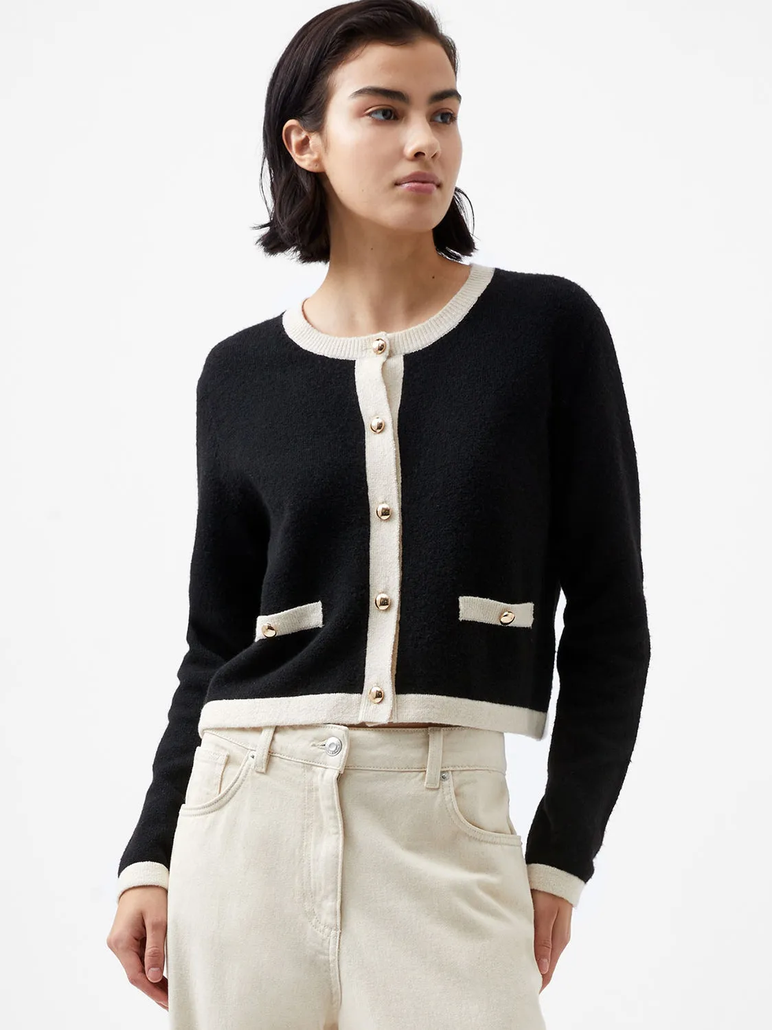 Vhari Recycled Contrast Cardigan