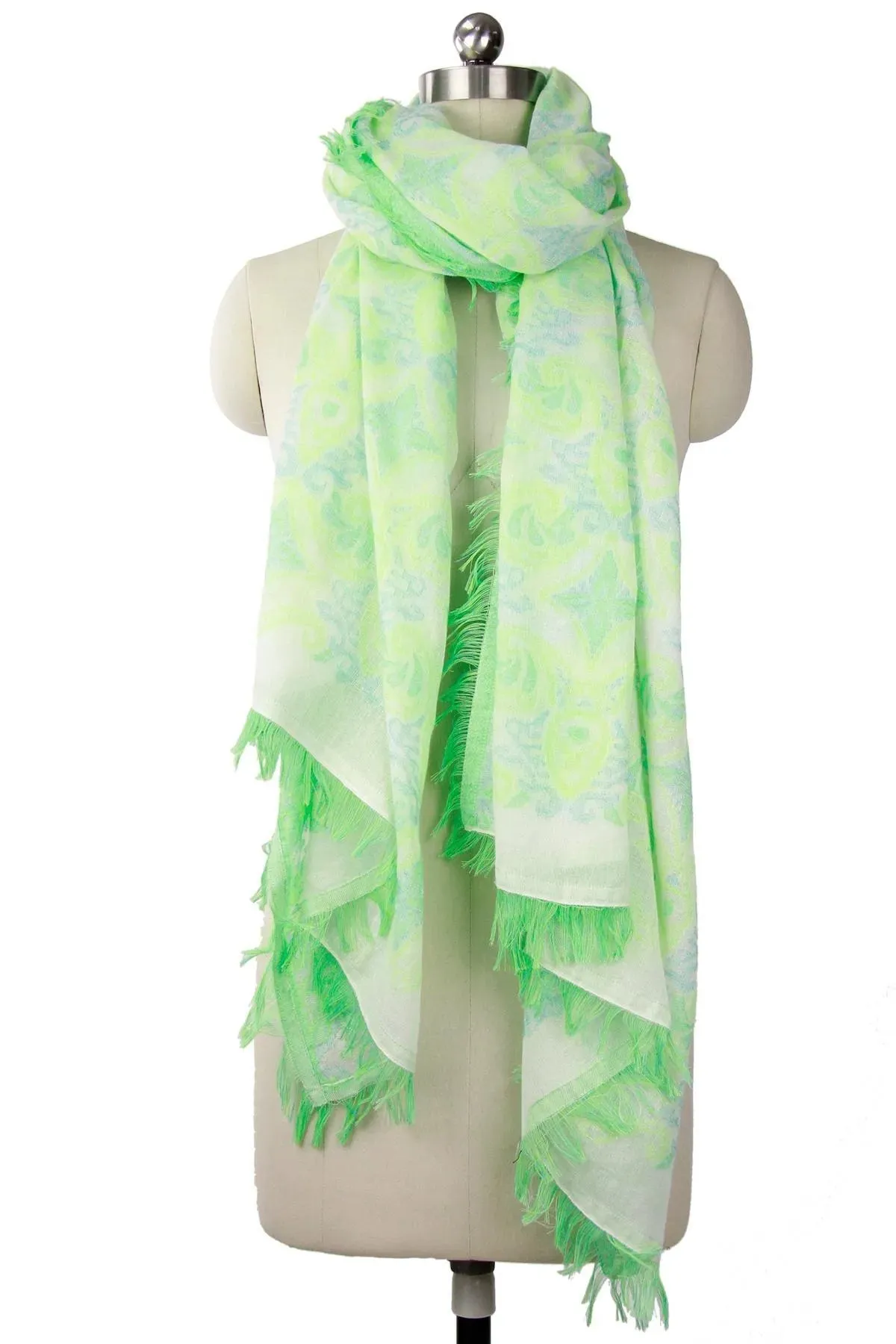 Vibrant Green Eyelash Scarf