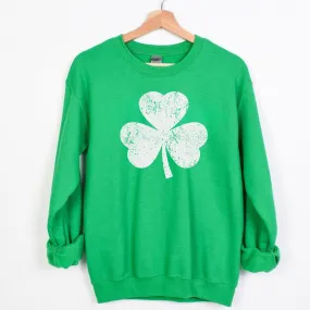 Vintage Shamrock St Patricks Day Sweatshirt for Women