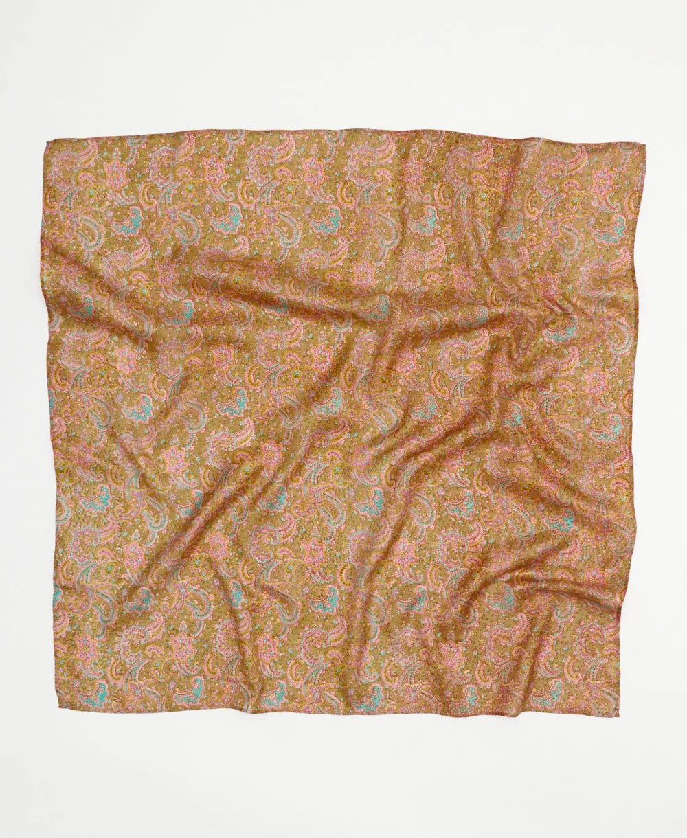 Vintage Silk Square Scarf - No. 240703