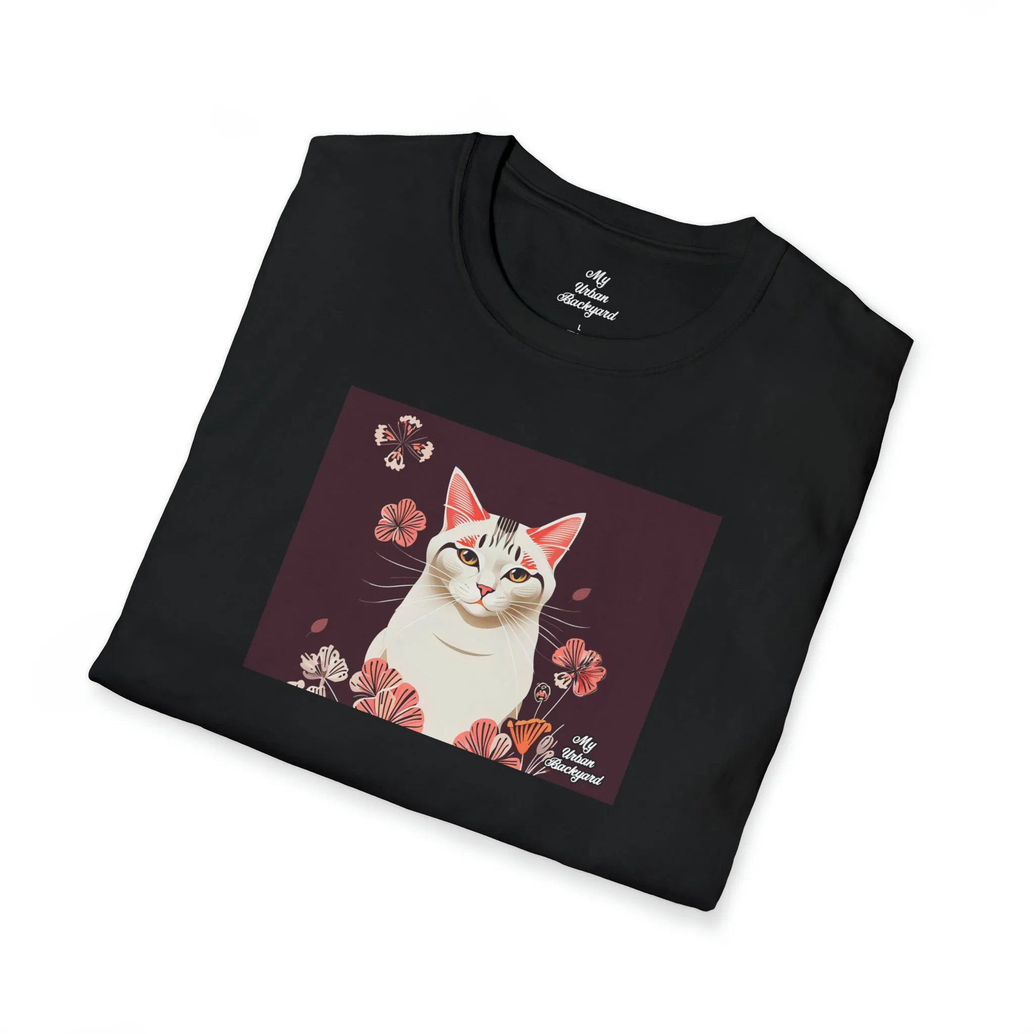 White Cat, Soft 100% Cotton T-Shirt, Unisex, Short Sleeve, Classic Fit