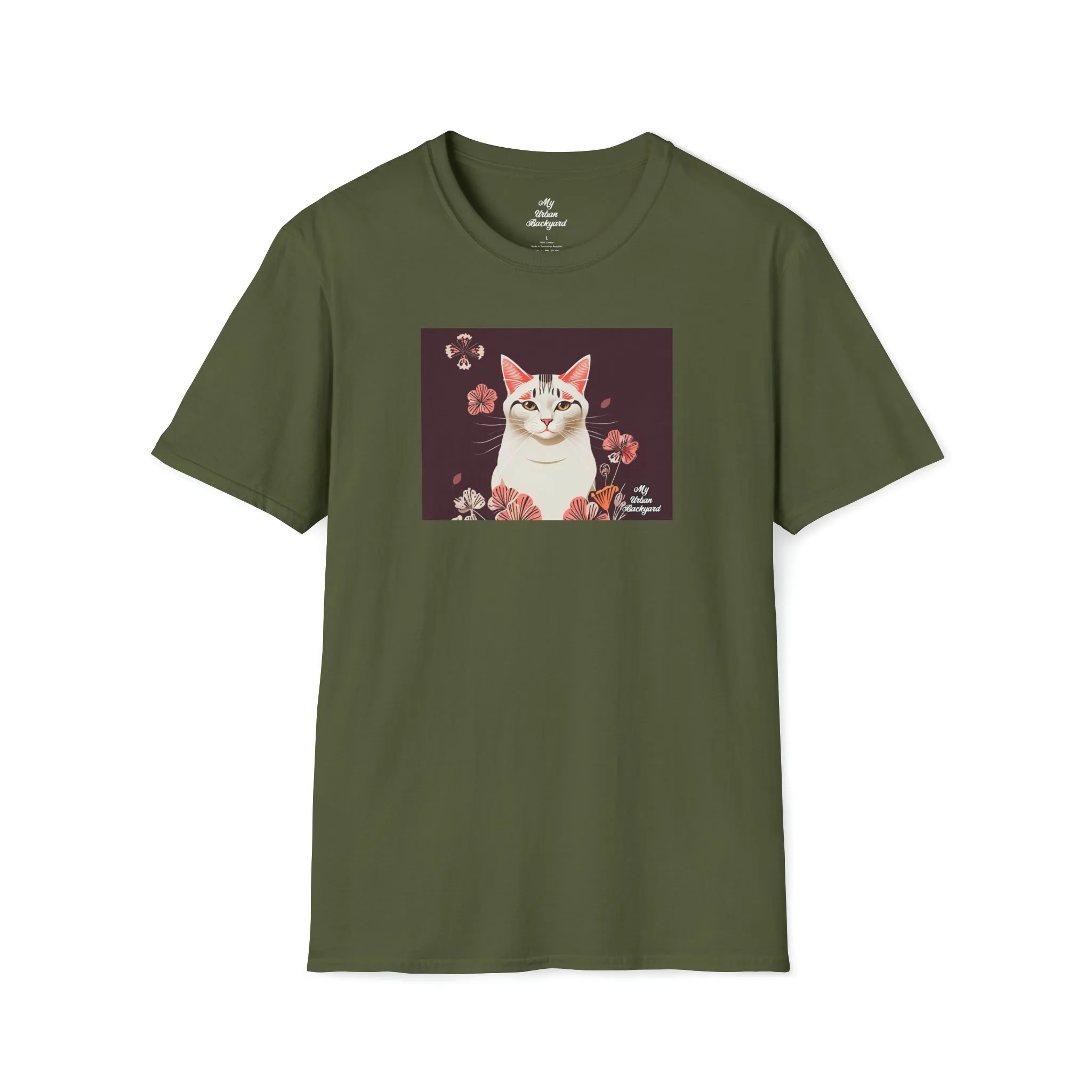 White Cat, Soft 100% Cotton T-Shirt, Unisex, Short Sleeve, Classic Fit