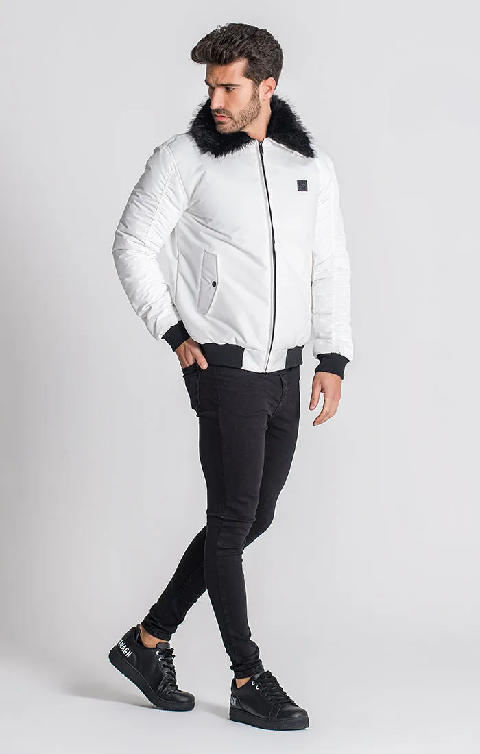 White Hollywood Bomber Jacket