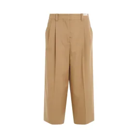 Wide Leg Cropped Trousers in Dijon