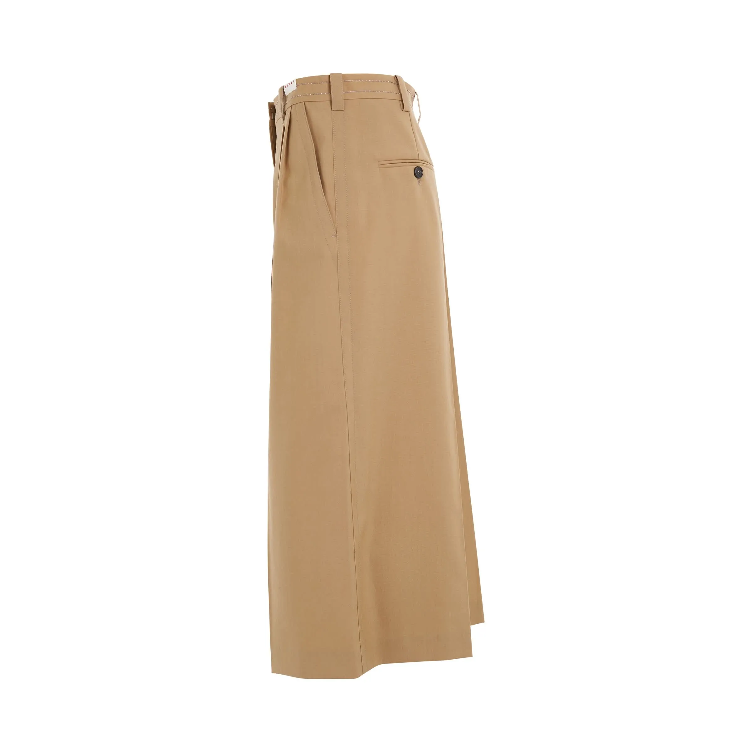 Wide Leg Cropped Trousers in Dijon