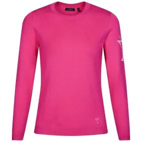 Womens Martini Crew Neck Sweater Hot Pink - SS24