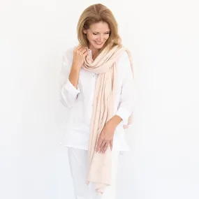 Women's Zestt Organics Organic Cotton Dreamsoft Travel Scarf Blush Bubble Knit