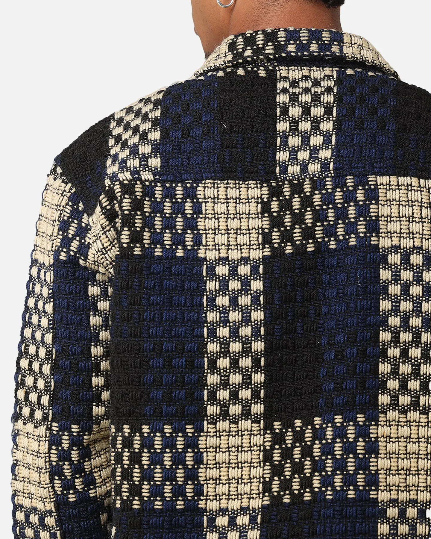 XXIII Textured Weave Jacket Blue/Black/Yellow