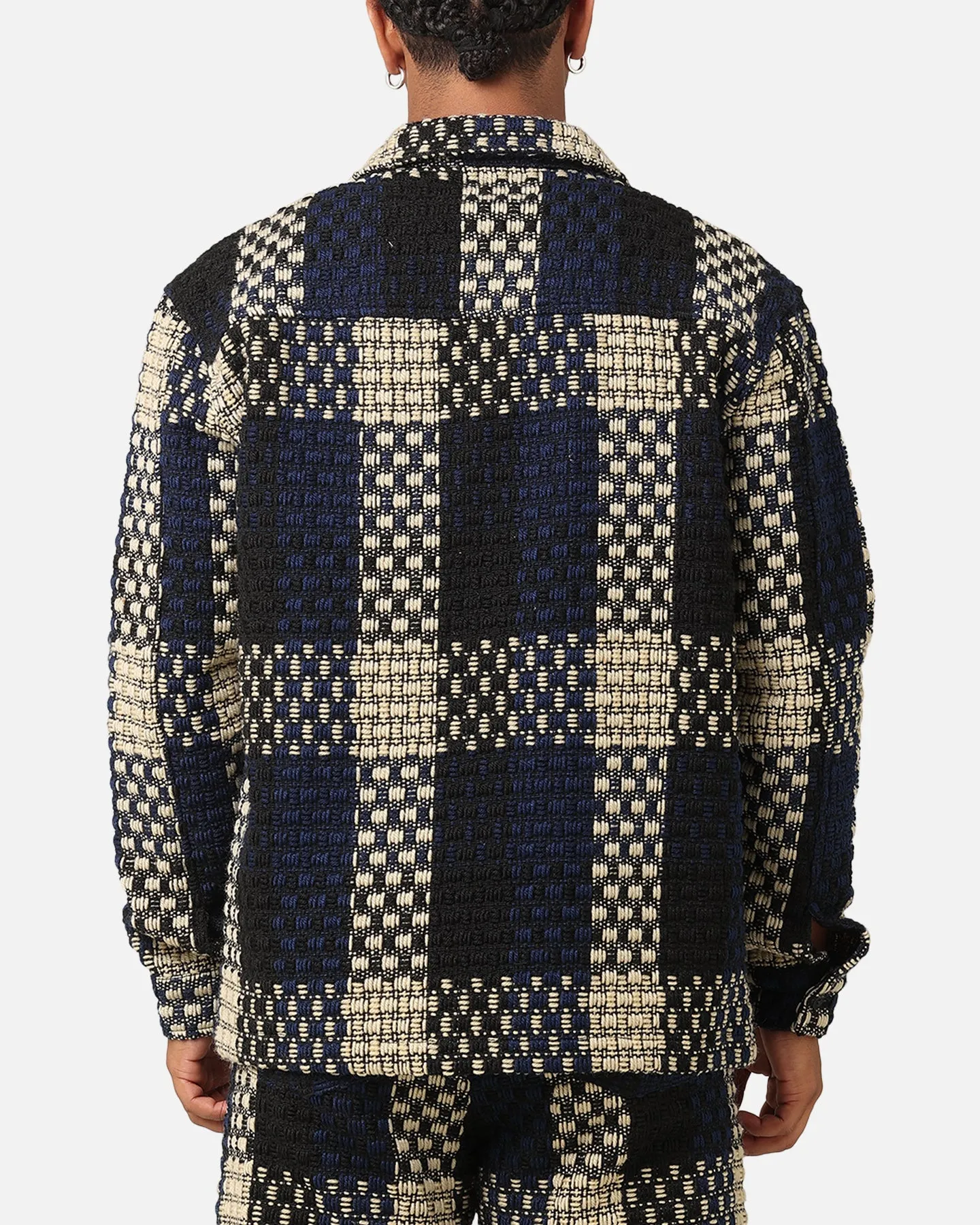 XXIII Textured Weave Jacket Blue/Black/Yellow