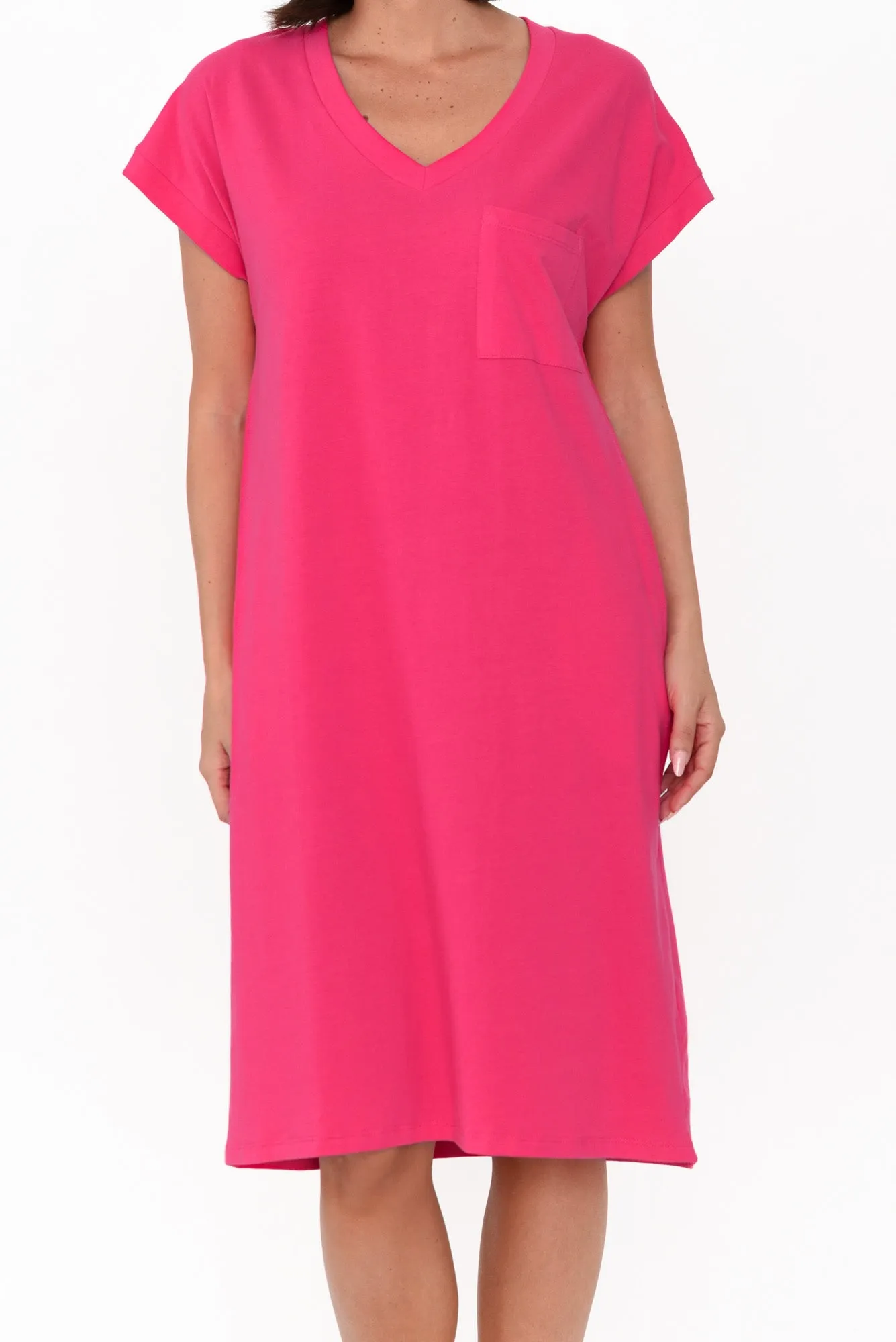 Zena Fuchsia T-Shirt Dress