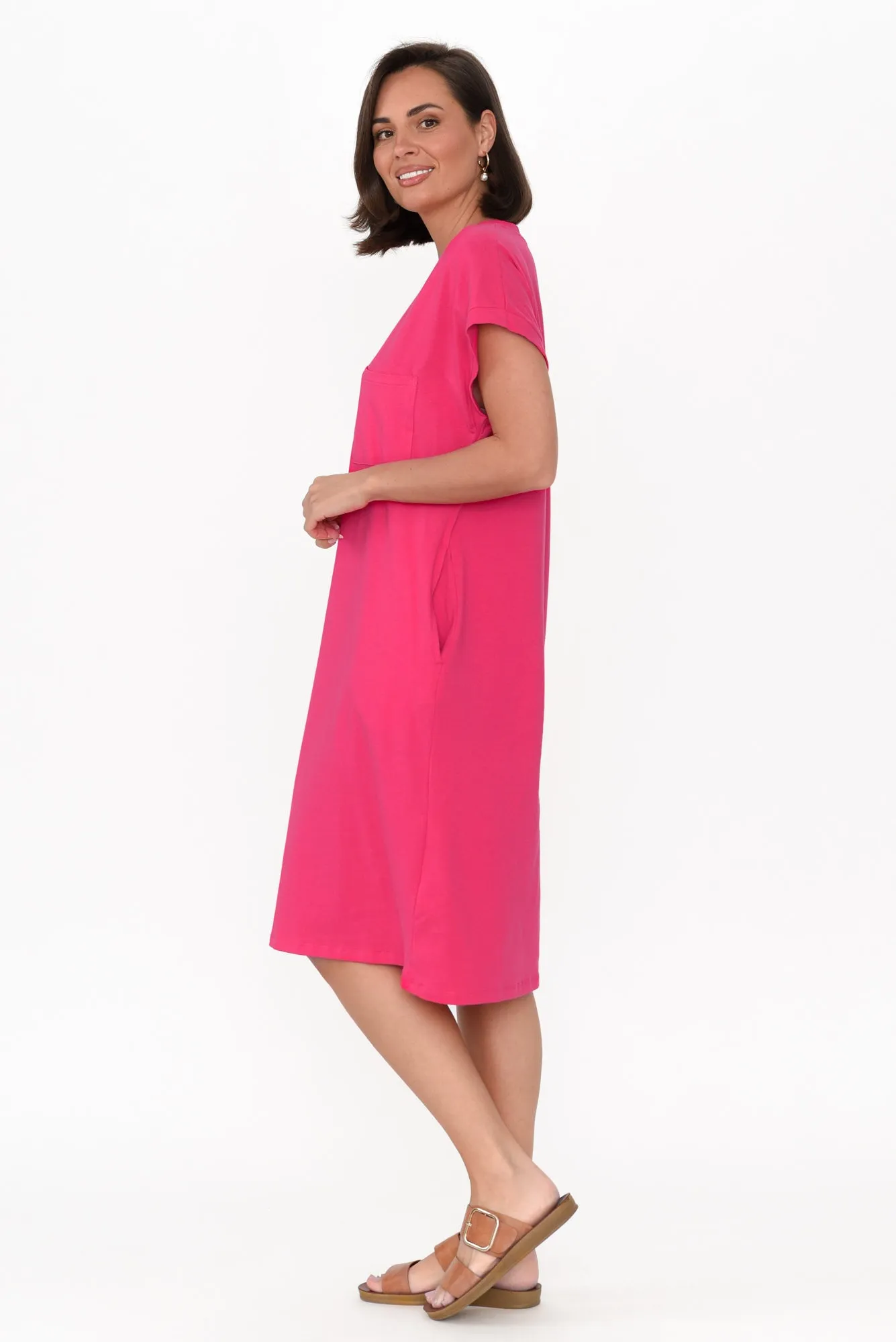 Zena Fuchsia T-Shirt Dress