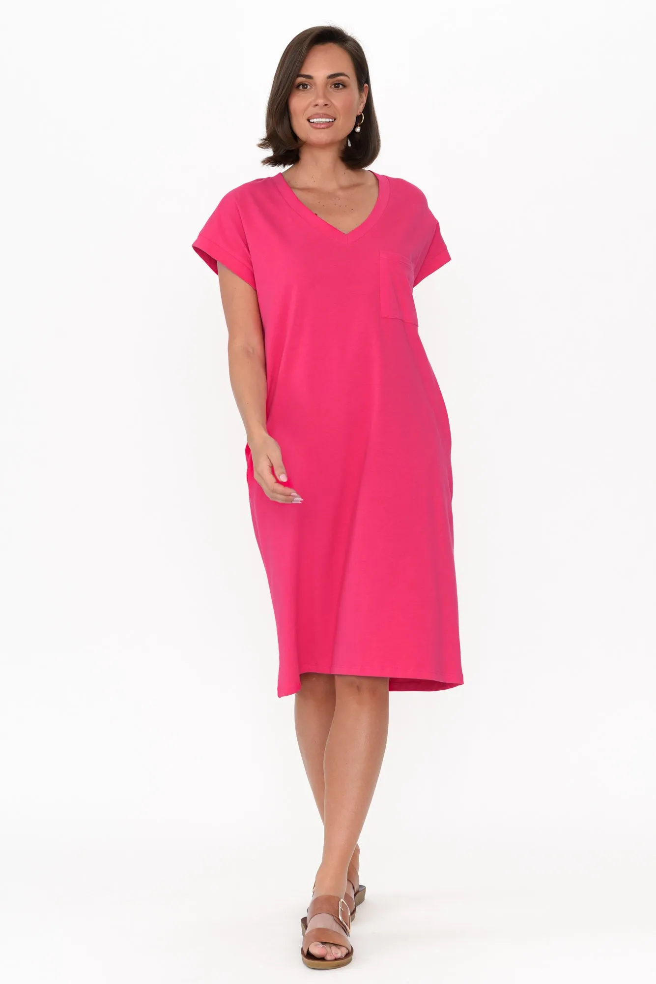 Zena Fuchsia T-Shirt Dress