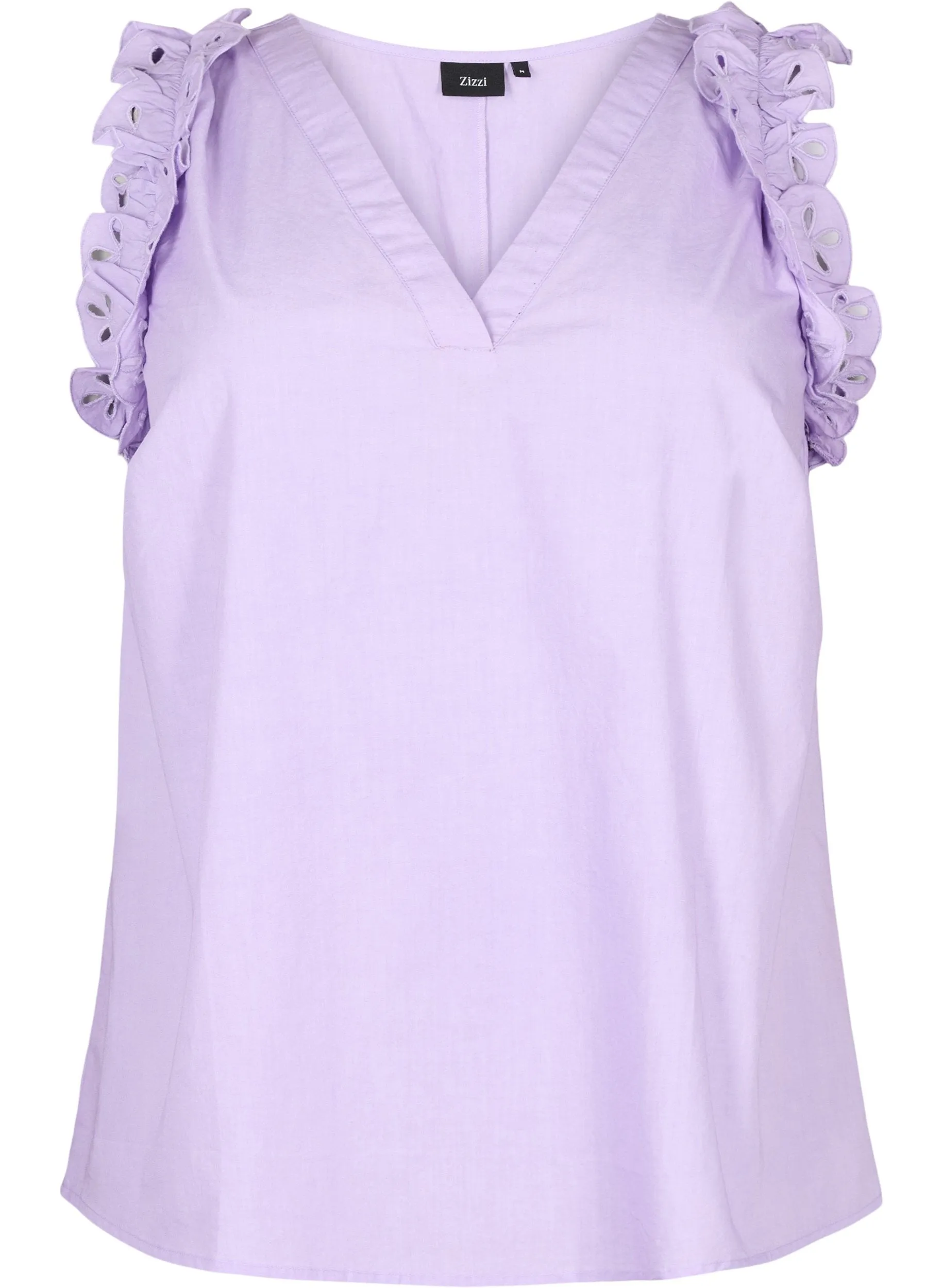 Zizzi Luka Sleeveless Top in Purple